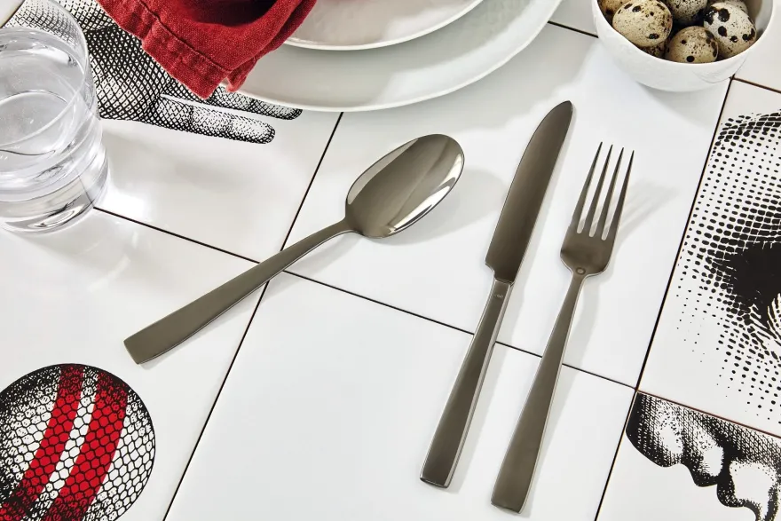 Sambonet Bestekset Flat - Zwart - 24 delig / 6 personen