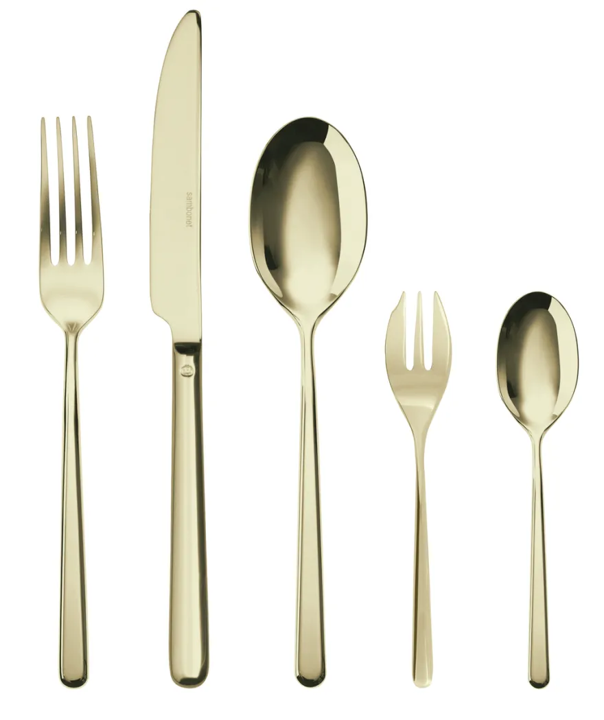 Sambonet Bestekset Linear - Champagne - 30 delig / 6 personen