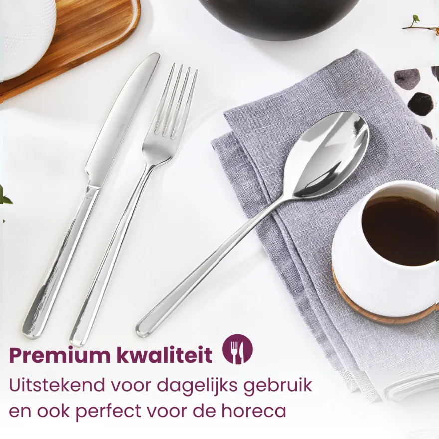 Sambonet Bestekset Linear - Zwart - 24 delig / 6 personen