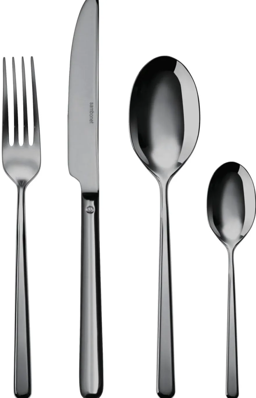Sambonet Bestekset Linear - Zwart - 24 delig / 6 personen
