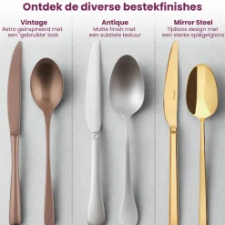 Sambonet Bestekset Rock - Antique Champagne - 60 delig / 12 personen
