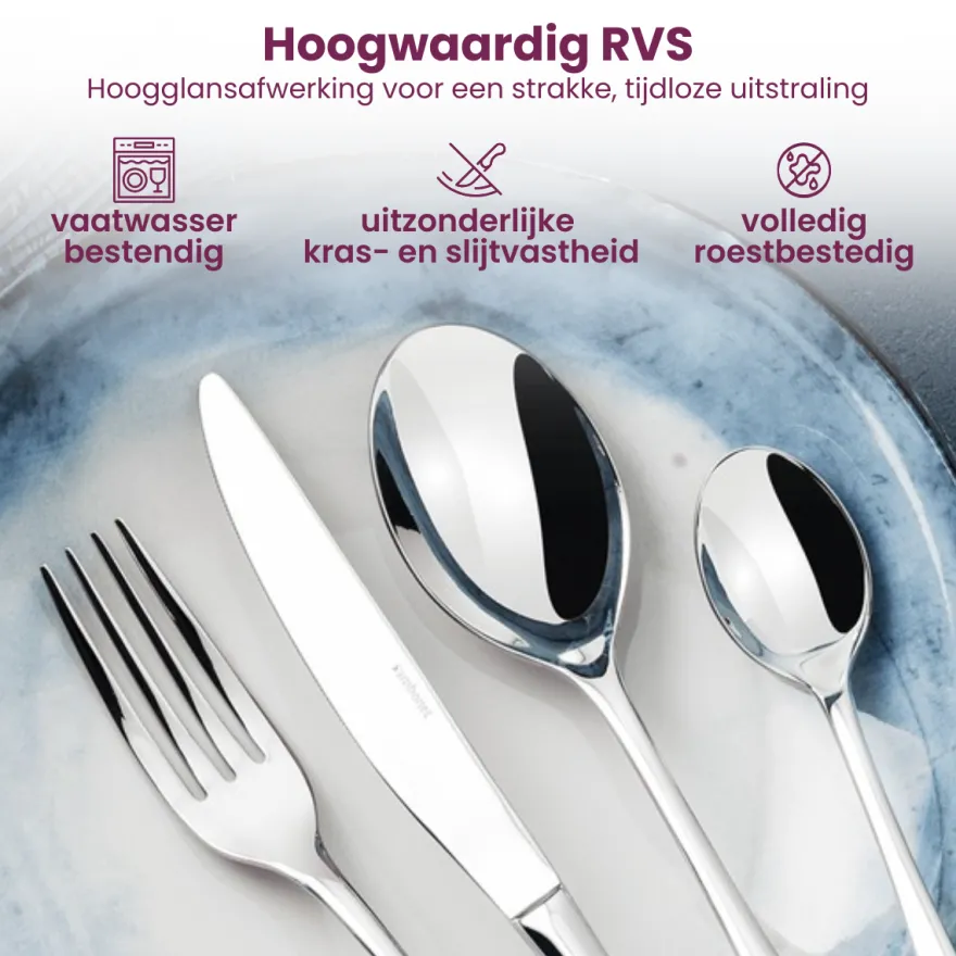 Sambonet Bestekset Royal - RVS - 24 delig / 6 personen
