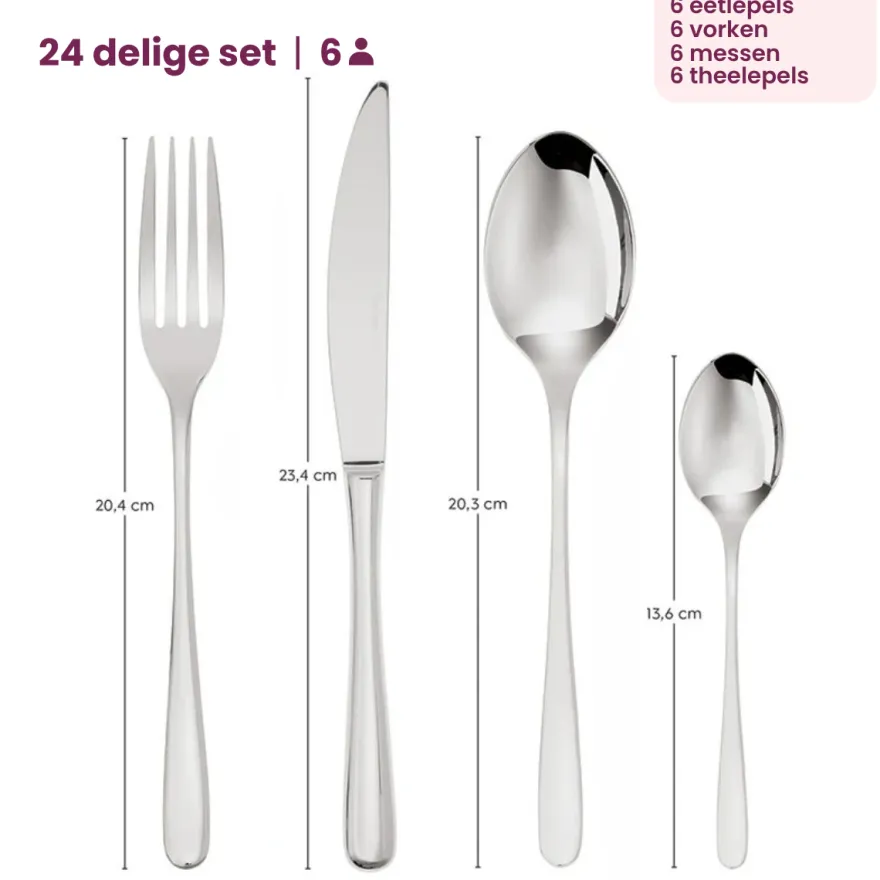 Sambonet Bestekset Taste - Koper - 24 delig / 6 personen
