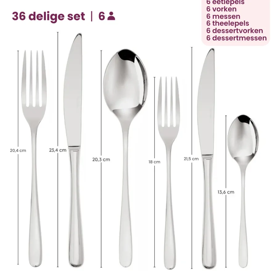 Sambonet Bestekset Taste - Koper - 36 delig / 6 personen