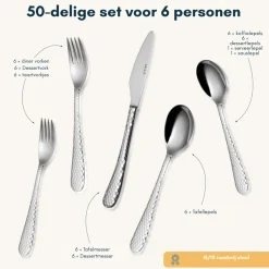 Sola Bestekset Lima - 18/10 RVS - 50 delig / 6 personen