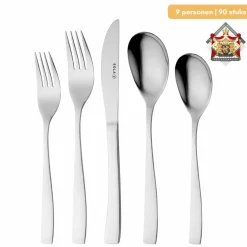 Sola Bestekset Sevilla - RVS - 90 Delig / 9 Persoons