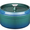 Sola Braadpan met deksel - Blauw - ø 24 cm / 3.5 Liter - geëmailleerde anti-aanbaklaag