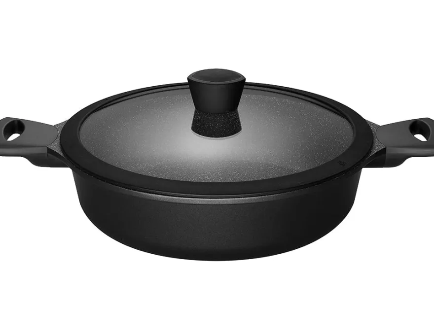 Sola Hapjespan / Sauteerpan met deksel Fair Cooking ø 28 cm - standaard anti-aanbaklaag
