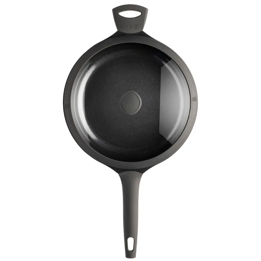 Sola Hapjespan / Sauteerpan met deksel Ceramic Deluxe ø 28 cm - keramische anti-aanbaklaag