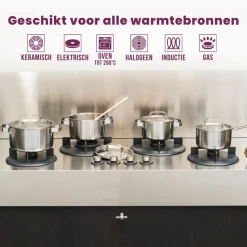 Sola Kookpan / Soeppan met deksel Ruby - Triply RVS ø 24 cm / 5.5 liter - geschikt voor alle warmtebronnen