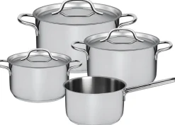 Sola Pannenset Mirage 4-Delig RVS - Kookpan ø 16, 18, 20 cm & Steelpan ø 16 cm - geschikt voor alle warmtebronnen