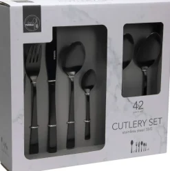 Studio Tavola Bestekset - Classic - Zwart - 42-delig / 8 personen
