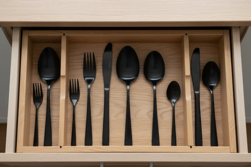 Studio Tavola Bestekset - Classic - Zwart - 42-delig / 8 personen