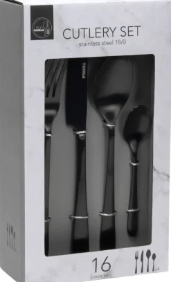 Studio Tavola Bestekset - Modern - Zwart - 16-delig / 4 personen