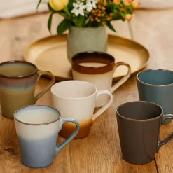 Studio Tavola Cappuccinokopjes - Koffiebekers met oor - Storm - 310 ml - 6 stuks
