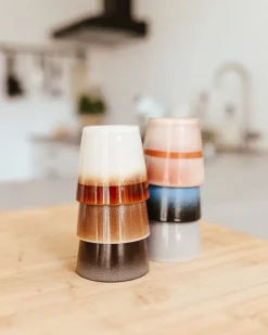 Studio Tavola Cappuccinokopjes - Koffiebekers met oor - Earth - 310 ml - 6 stuks