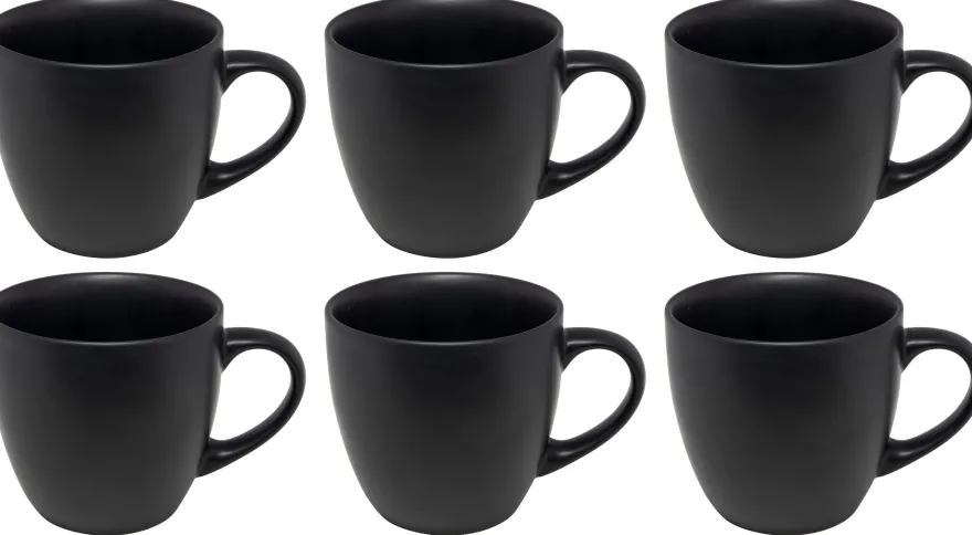 Studio Tavola Koffiekopjes Black Tie 200 ml - 6 stuks