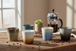 Studio Tavola Koffieset - Koffiekopjes & Cappuccinokopjes - Storm - 12 stuks