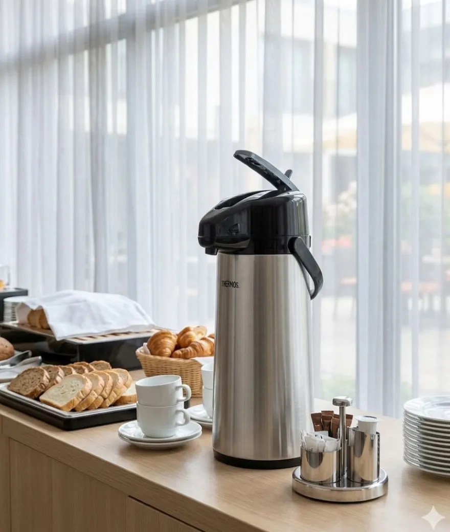 Thermos Thermoskan met Pomp - Pompkan - Isoleerkan - 2.2 Liter