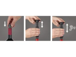 Vacu Vin Wijnpomp met 2 wijnstoppers - Wine Saver - Zwart