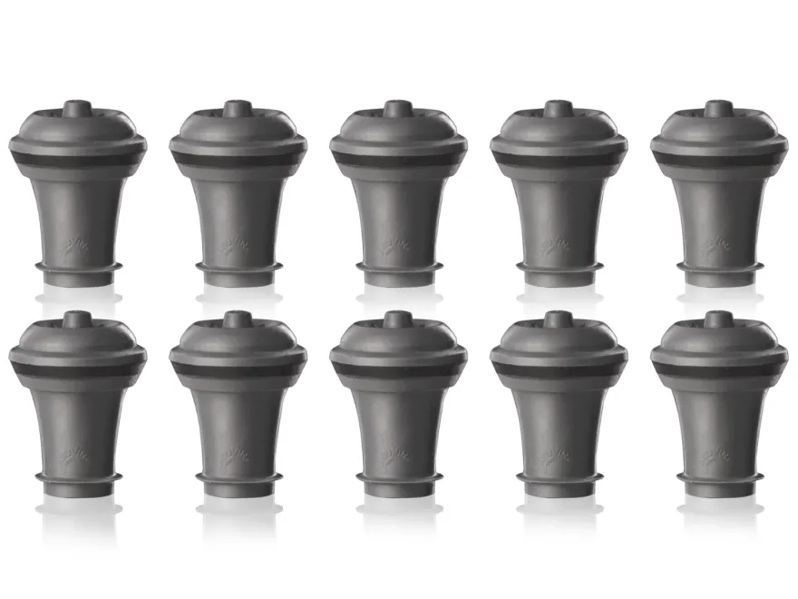 Vacu Vin Wijnstopper Vacuum Wine Stopper - Grijs - 10 stuks