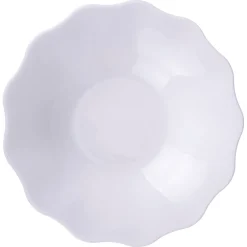 Villa d'Este Home Serviesset Scallop Wit Opaalglas 18-delig / 6 personen - 6 dinerborden, 6 ontbijtborden en 6 diepe borden
