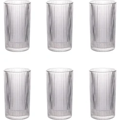 Villa d'Este Home Waterglazen Cylinder - Transparant - 405 ml - 6 stuks