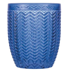 Villa d'Este Home Waterglazen Geometrie Ocean - Blauw - 350 ml - 6 stuks