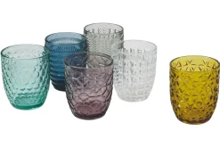 Villa d'Este Home Waterglazen Geometrie Multicolor - 300 ml - 6 stuks
