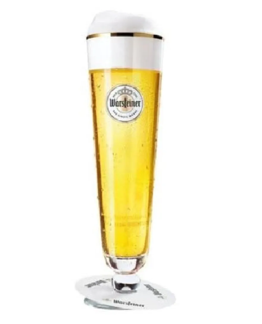 Warsteiner Bierglazen op Voet - 200 ml - 6 stuks