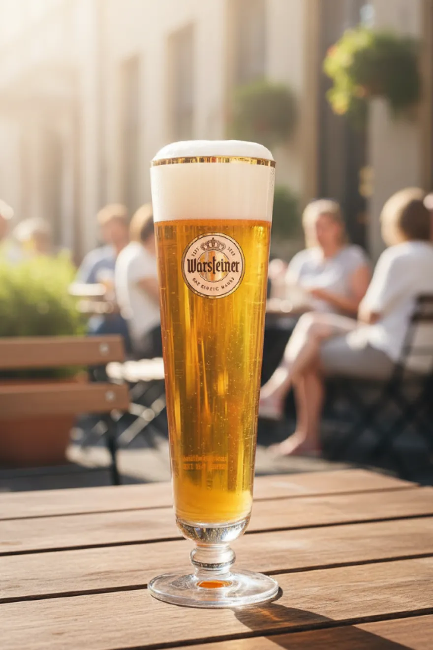 Warsteiner Bierglazen op Voet - 400 ml - 6 stuks