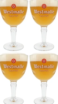 Westmalle Bierglazen 330 ml - 4 Stuks