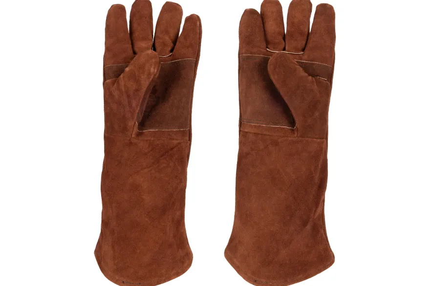 White Fire BBQ Schort & Handschoenen Leer - Bruin - 3-delig