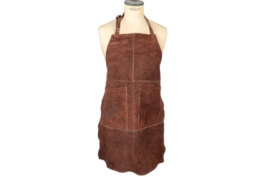 White Fire BBQ Schort & Handschoenen Leer - Bruin - 3-delig
