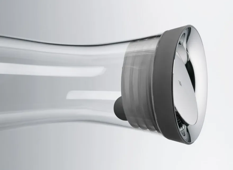 WMF Karaf / Waterkaraf - Basic - Drupvrij - Zwart / Zilver - 1 liter
