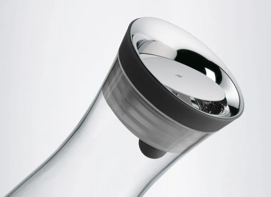 WMF Karaf / Waterkaraf - Basic - Drupvrij - Zwart / Zilver - 1 liter