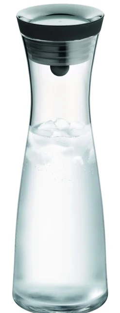 WMF Karaf / Waterkaraf - Basic - Drupvrij - Incl. Fruitfilter - Zwart / Zilver - 1.5 liter
