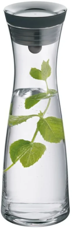 WMF Karaf / Waterkaraf - Basic - Drupvrij - Incl. Fruitfilter - Zwart / Zilver - 1.5 liter
