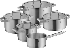WMF Pannenset Comfort Line 5-Delig Inclusief GRATIS Cookinglife Kookgerei set - Kookpan ΓΈ 16, 20, 20 en 24 cm en Steelpan ΓΈ 16 cm