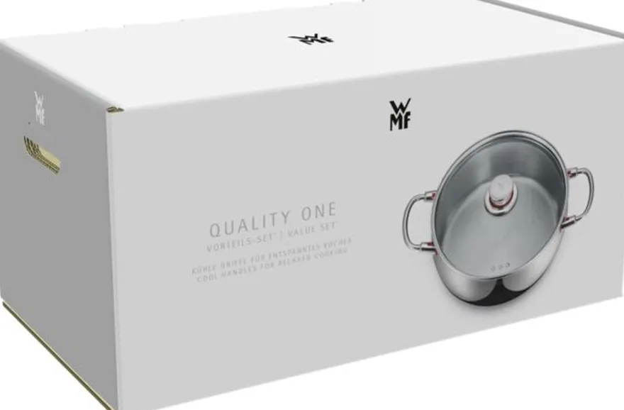 WMF Pannenset Quality One - RVS - 5 Delig - Kookpan ø 16, 20, 20 en 24 cm en Steelpan ø 16 cm
