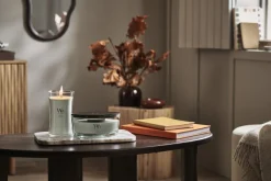 WoodWick Geurkaars Ellipse Fireside - 9 cm / 19 cm - Geurkaars in Glas - Houten Lont