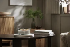 WoodWick Geurkaars Ellipse Wood Smoke - 9 cm / 19 cm - Geurkaars in Glas - Houten Lont