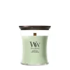 WoodWick Geurkaars Medium Matcha Zest - 11 cm / ø 10 cm - Geurkaars in Glas - Houten Lont