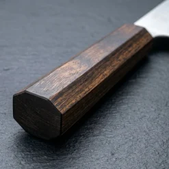 Yaxell Santokumes Hana 16.5 cm - 3 laags RVS - donkerbruin Pakkahouten heft