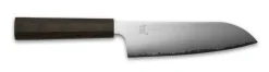 Yaxell Santokumes Hana 16.5 cm - 3 laags RVS - donkerbruin Pakkahouten heft