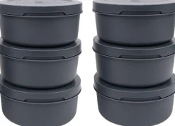 ZiiPa Pizzadeeg doos - ø 16 cm / 250 gram - Leisteen - 6 stuks