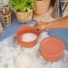 ZiiPa Pizzadeeg doos - ø 16 cm / 250 gram - Terracotta - 6 stuks