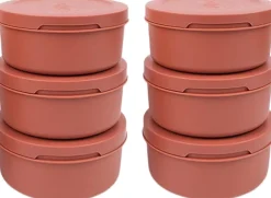 ZiiPa Pizzadeeg doos - ø 16 cm / 250 gram - Terracotta - 6 stuks