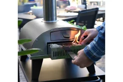 ZiiPa Pizza Oven Piana - Houtgestookt - met Thermometer - Leisteen - voor ø 30 cm pizza's - Roterende pizzasteen