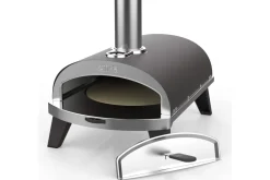 ZiiPa Pizza Oven Piana - Houtgestookt - met Thermometer - Leisteen - voor ø 30 cm pizza's - Roterende pizzasteen